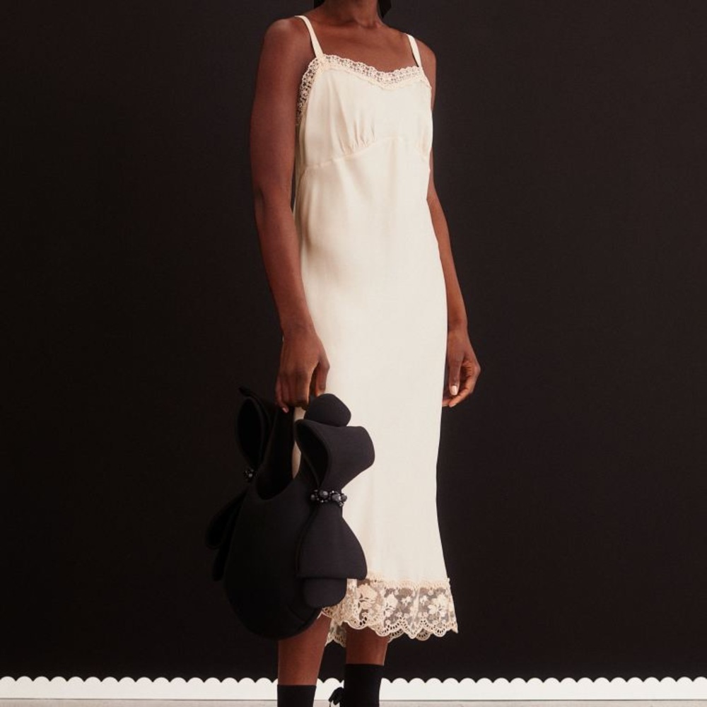 NWT H&M x Simone Rocha Satin Slip Style Dress